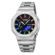 นาฬิกาแบรนด์ DZINER งานแท้ 100% พร้อมกล่องแบรนด์ นาฬิกาผู้ชาย รุ่น 2 ระบบ สินค้ากันน้ำ