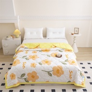 Thin Quilt Single/Queen/King Soft Floral Summer Quilt Air Conditioner Quilt Lightweight Comforter Be