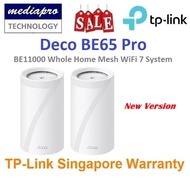 TP-LINK DECO BE65 PRO 2-Pack BE11000 Whole Home Mesh WiFi 7 System ( Pack of 2 ) - 3 Year Local TP-L