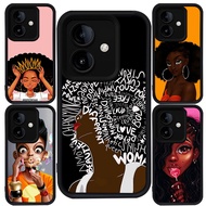 Case for OPPO A3 A79 A5 A5I Pro A3X A5X 5G Black Silicone M-16 Brown Girl