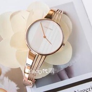 凱文克萊Calvin Klein CK手錶 女生簡約時尚潮流手鐲款石英錶 玫瑰金色瑞士女錶K6S2N616