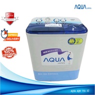 Mesin Cuci 2 Tabung AQUA SANYO AQW 755 XT Tutup Trasparan Cuci dan Pengering 7.5 KG