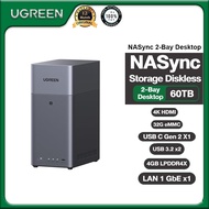 UGREEN NAS DH2300 8G 2-Bay Desktop NASync Support Capacity 60TB (Diskless)  Remote Access AI Photo A