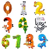 ANIMAL NUMBER FOIL BALLOONS ANIMAL/S ANIMAL BALLOON NUMBER BALLOON