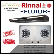 Rinnai RH-S3059-PBW Slimline Hood + Fujioh FH-GS5520 SVSS Stainless Steel Gas Hob BUNDLE DEAL - FREE DELIVERY