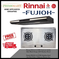 Rinnai RH-S3059-PBW Slimline Hood + Fujioh FH-GS5520 SVSS Stainless Steel Gas Hob BUNDLE DEAL - FREE