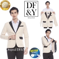 YARRAFA Jas Blazer Pria Cream Kombinasi hitam / Blazer Best Seller DF&Y Abu /Blazer Korea /Jas Slimf