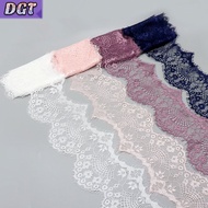 DGT 3 Meter High Quality Chantilly Lace Trim ,Wedding Veil Lace Trim with Eyelash Edges 3 meters one