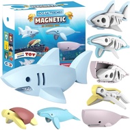 Magnetic Ocean Animals Building Toys,STEM Toddler Learning Toys 3D Puzzle Sea Animals for Boys Girls