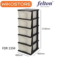 [Wikostore]  Felton FDR1334 Trendy Drawer 5 Tiers (16"W x 18"D x 44.5"H)