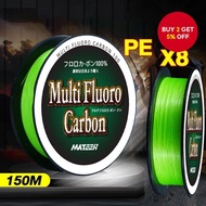 High-Strength 8-Strand Braided Fishing Line, 150m PEX Line 10-70lb for Heavy Duty Angling