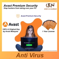 Official Avast Premium Security 100% Original Key by Avast Malaysia 1PC & 1 Year License