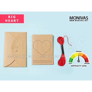 Big Heart Embroidery DIY Fathers Day Card Crafting Handmade Gifts