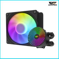 darkFlash - RADIANT DC120 黑色 CPU 水冷排 - 12CM Fan - 5V ARGB 底板同步/Reset按鍵轉燈 - AIO Water Cooler
