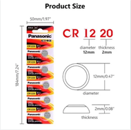 ของแท้ CR2032 ถ่านกระดุม Panasonic รุ่น CR2032 / CR2025 / CR2016 / CR1632 / CR1620 / CR1616 / CR1220 3V Lithium Battery พร้อมส่ง (1 Pack มี 5 pcs)