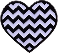 Twin Peaks Heart Black Lodge Floor Design 1.1" Enamel Pin, 1.1 Inches, Enamel, enamel