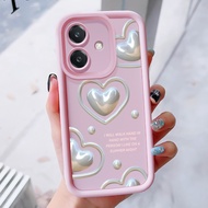 Case For OPPO A3 4G A3 Pro 5G A3X 4G A3X 5G A40 A60 5G Three-Color Heart Phone Silicone Shockproof