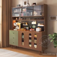 Solid Wood Cabinet Storage Living Room Storage Dining Kitchen Cabinet Coffee Machine Integrated Wall