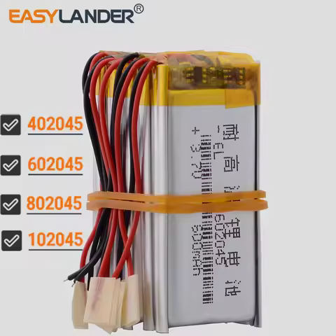 5Pcs/Lot 3.7V 550mAh 602045 402045 802045 102045 Polymer Lithium Lipo Rechargeable Battery
