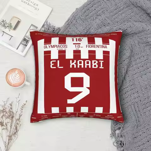 Double Sided Kirby Shooting Olympiacos Pattern Decorative Throw Pillow Case Artistic Game Style Cush