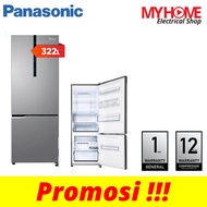 (PENGHANTARAN UTK KL &amp; SELANGOR)PANASONIC NR-BV320XSMY 322L 2-Door Bottom Freezer Fridge/RefrigeratoR