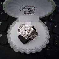 cincin lelaki permata putih silver 925, cincin perak925 lelakibatu putih, silver 925 men ring white 