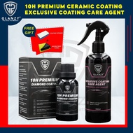 GLANZY+ 10H Premium Diamond Coating (Polymer Modified Nano Technology) Coating Kereta Kilat Kereta
