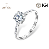 1-2 กะรัต แหวนเพชร แหวนเพชรคลาสสิก 4 ขา (มีใบรับรอง IGI)，ตัดรูปวงกลม สี D-E ความใส VS1-VS2。ฐานแหวนปิ