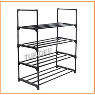 4-Layer Shoe Rack Black Size 65 x 30 x 75 Cm.
