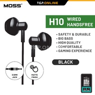 MOSS H10 Metallic Matte Surface Music 3.5MM Audio Jack Big Bass Gaming Wired In-Ear Earphones Handsf