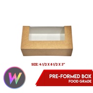 Pre-formed Pastry/Fruit Cake/Banana Loaf Box (4 1/2 x 8 1/2 x 3)