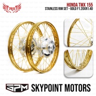 R8 SPOKE WHEELS FOR HONDA TMX 155 RIM SET TMX FRONT REAR GOLD (9809-507)