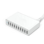 60W 10 พอร์ต USB Quick Charger Station Dock พร้อมสายเคเบิลสําหรับ iPhone iPad iPod Samsung PC Kindle