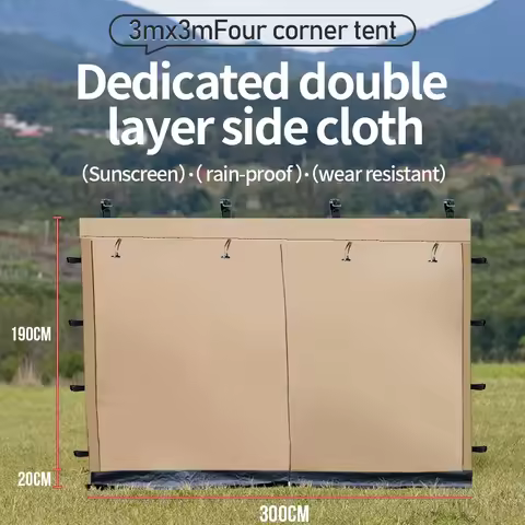 10x10 Canopy Tent Double Layer Sidewalls with Zipper Gazebo Sun Shading Mesh Side Wall Sun Protectio