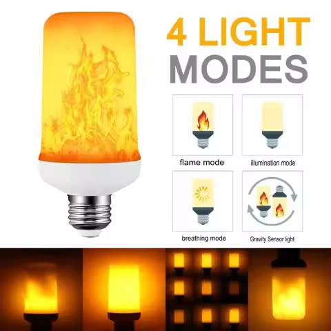 The latest E27 LED flame bulb Fire E14 Corn bulb Flicker LED light Dynamic flame effect 3W 5W 9W 85V