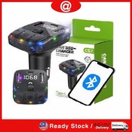 C57 Cross-border QC3.0 Quick Charge U Voltage Detection Disc Music Player MP3 Car FM Transmitter Blu