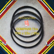COMPASS Tire 700 x 23c / 25c Wired for Racer Road Bike 700c Black Type