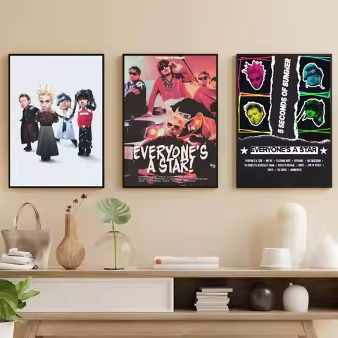 5 S-Seconds of S-Summer EVERYONE'S A STAR Poster Self-adhesive Art Waterproof Paper Sticker Coffee H