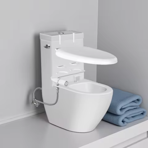 Toilet Bidet Attachment SAMODRA Bidet Non-Electric Toilet Attachment Dual Nozzle Bidet Adjustable Wa