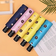 Ô dù đi mưa , che nắng vải dù gấp gọn , hình gấu dễ thương cute nhiều màu ,chống thấm nước ,chống ti