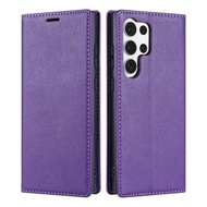 XPRO - Slim Wallet Flip - Samsung S24 Ultra A55 A35 Case 貼身防撞翻蓋皮革插卡支架手機保護殼 S23 Edge A54 A34 5G