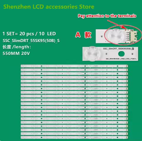 Suitable for LG 55SK9500PLA 55SM9800PLA light strip SSC_SlimDRT55SK95 (50B) _S 550MM 20v 10LED