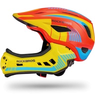 ROCKBROS Kids Full Face Helmet Kids Bike Helmets Lightweight Toddler Mountain Bike Helmet Detachable