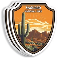 (3 Pack 3X3) Saguaro National Park Stickers - National Park Waterproof Sticker - Travel Parks Sticke