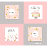 Ins Simple Happy birthday Wish Card Greetings Card wish card gifts