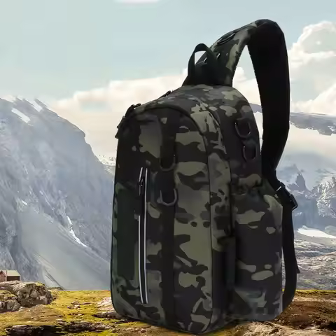 Fishing Tackle Bag Fishing Shoulder Bag Multifunctional Angler Gear Camouflage Waterproof Sport Hand