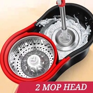 Spin Mop with Stainless Steel Basket &amp; Wheels Multiple Color Choice Automatic Spin Mop Hand Free Household Mop