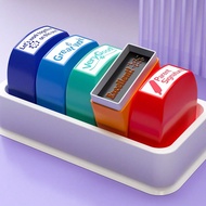 5pcs Colorful Self-Inking Rubber Stamp Set, Photosensitive Teacher's Comments Stamps, Suitable For E