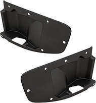 Front Driver & Passenger Side PAIR Black Bumper Grille Insert Closure Panel, Fits 18-26 Jeep Wrangle