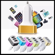 0021(Ready Stock)Automobile charger 12V 3USB Hole Multifunction Car Use Charger